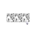 Black And White Tulip Pattern Print Extended Mouse Pad