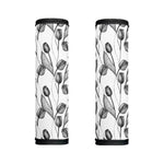 Black And White Tulip Pattern Print Handle Covers