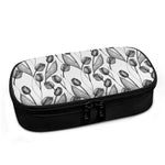 Black And White Tulip Pattern Print Insulin Cooler Travel Case