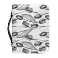 Black And White Tulip Pattern Print Leather Bible Cover