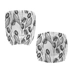 Black And White Tulip Pattern Print Office Chair Cover
