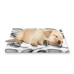 Black And White Tulip Pattern Print Pet Cooling Mat Cover