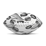 Black And White Tulip Pattern Print Rugby Ball