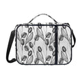 Black And White Tulip Pattern Print Shoulder Strap Bible Bag