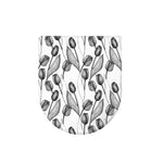 Black And White Tulip Pattern Print Toilet Lid Cover