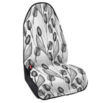 Black And White Tulip Pattern Print Waterproof Car Seat Cover