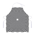Black And White Tunnel Illusion Print Adjustable Apron
