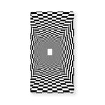 Black And White Tunnel Illusion Print Baby Crib Sheet