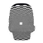 Black And White Tunnel Illusion Print Baby Seat Cover