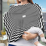 Black And White Tunnel Illusion Print Baby Seat Cover