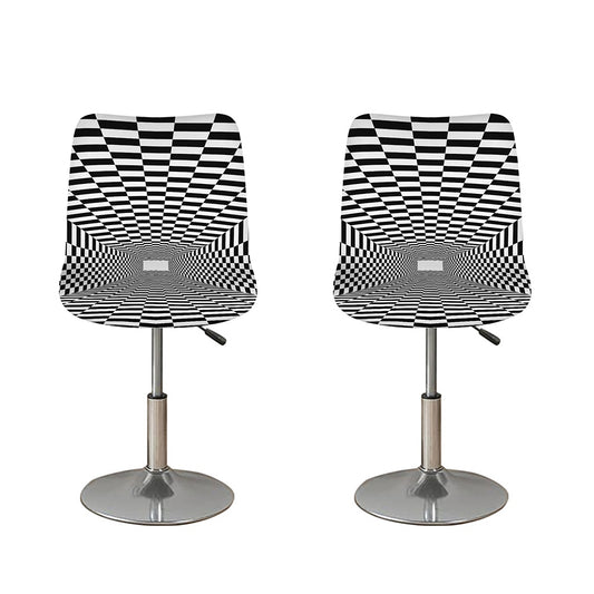 Black And White Tunnel Illusion Print Bar Stool Covers