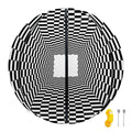 Black And White Tunnel Illusion Print Basketball