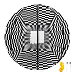 Black And White Tunnel Illusion Print Basketball