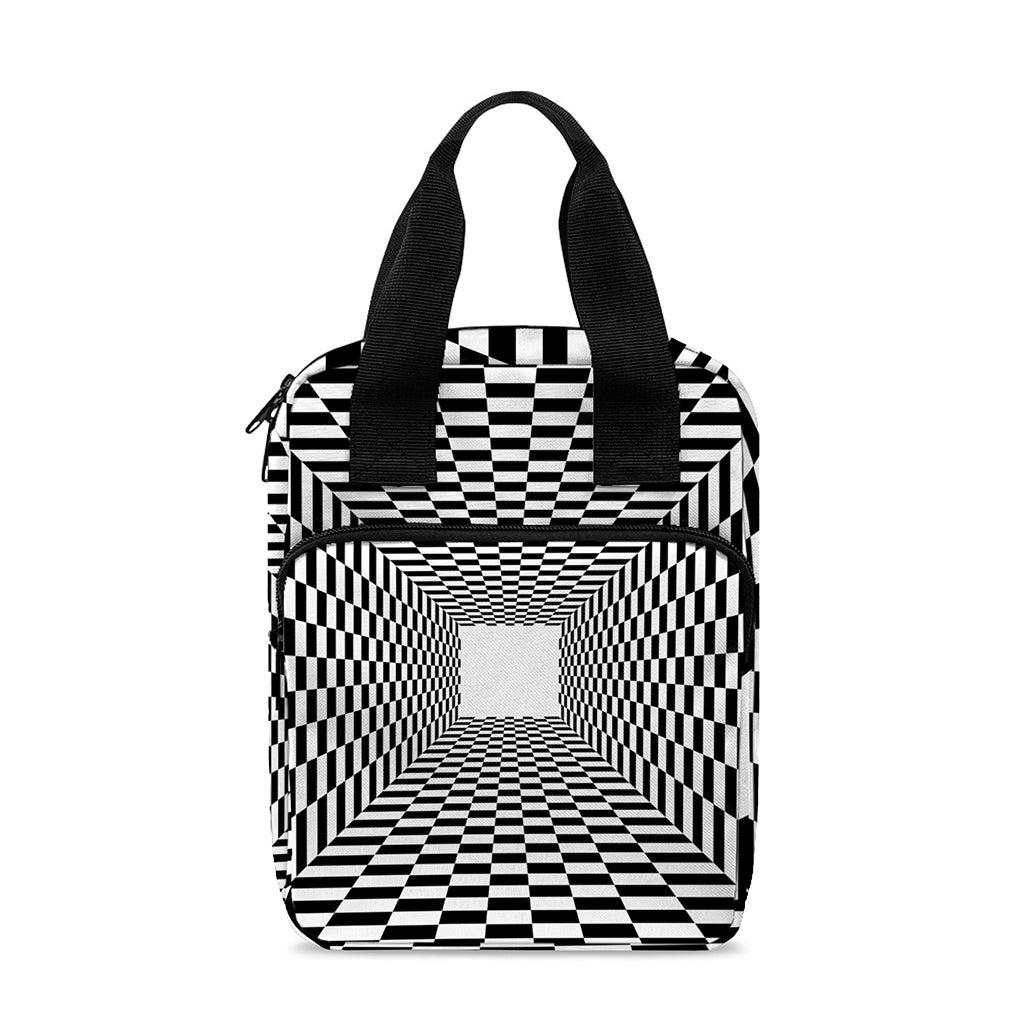 Black And White Tunnel Illusion Print Bible Tote Bag
