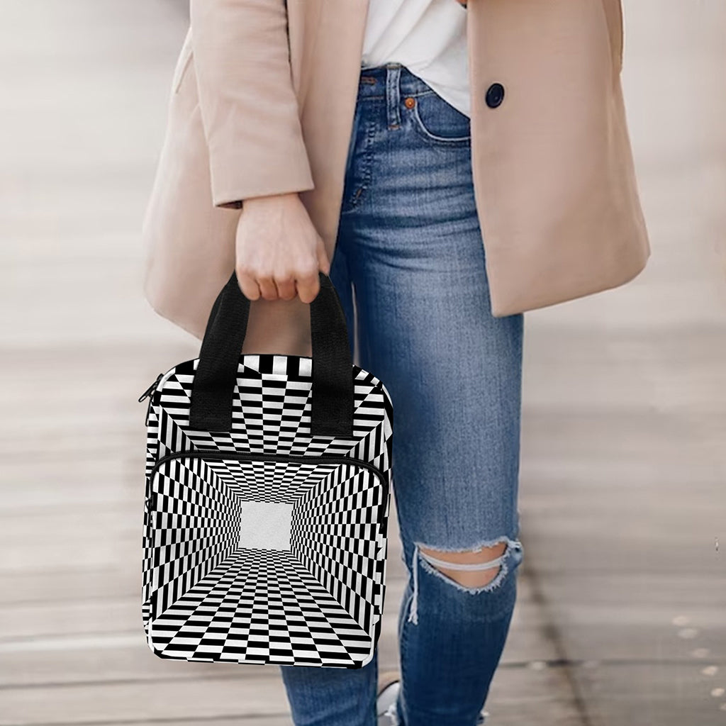 Black And White Tunnel Illusion Print Bible Tote Bag