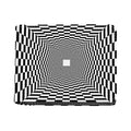 Black And White Tunnel Illusion Print Bifold Wallet