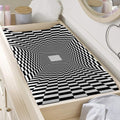 Black And White Tunnel Illusion Print Changing Pad Cover