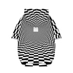 Black And White Tunnel Illusion Print Dog Zip Up Hoodie