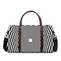Black And White Tunnel Illusion Print Duffel Bag