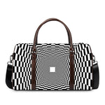 Black And White Tunnel Illusion Print Duffle Bag