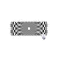 Black And White Tunnel Illusion Print Extended Mouse Pad