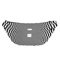 Black And White Tunnel Illusion Print Fanny Pack