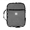 Black And White Tunnel Illusion Print Front Pocket Bible Bag