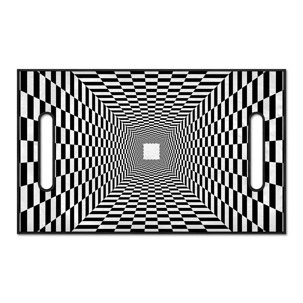 Black And White Tunnel Illusion Print Golf Cart Seat Cover
