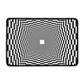 Black And White Tunnel Illusion Print Kitchen Mat