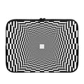 Black And White Tunnel Illusion Print Laptop Sleeve