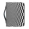 Black And White Tunnel Illusion Print Leather Bible Cover