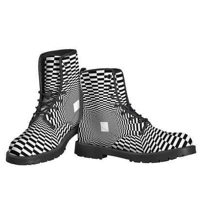 Black And White Tunnel Illusion Print Backpack