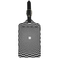 Black And White Tunnel Illusion Print Luggage Tag