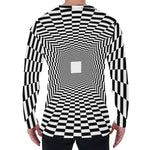 Black And White Tunnel Illusion Print Men's Long Sleeve T-Shirt