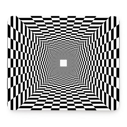 Black And White Tunnel Illusion Print Mouse Pad