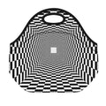 Black And White Tunnel Illusion Print Neoprene Lunch Bag