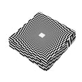 Black And White Tunnel Illusion Print Outdoor Seat Cushion Cover
