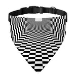 Black And White Tunnel Illusion Print Over The Collar Dog Bandana