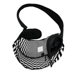 Black And White Tunnel Illusion Print Pet Sling Carrier