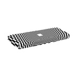 Black And White Tunnel Illusion Print Piano Keyboard Cover