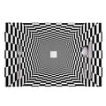 Black And White Tunnel Illusion Print Placemat