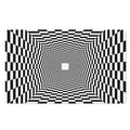 Black And White Tunnel Illusion Print Polyester Doormat