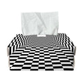 Black And White Tunnel Illusion Print Rectangle Tissue Box Cover