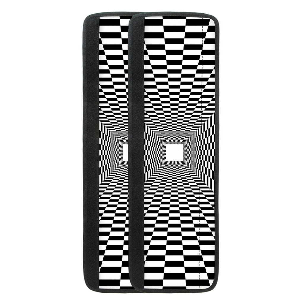 Black And White Tunnel Illusion Print Refrigerator Handle Covers