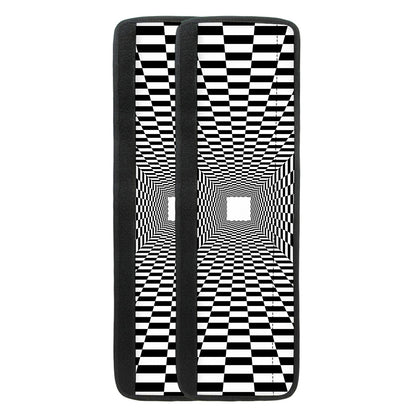 Black And White Tunnel Illusion Print Refrigerator Handle Covers