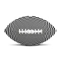 Black And White Tunnel Illusion Print Rugby Ball