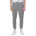 Black And White Tunnel Illusion Print Joggers