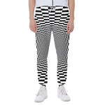 Black And White Tunnel Illusion Print Scuba Joggers
