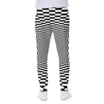 Black And White Tunnel Illusion Print Scuba Joggers