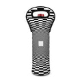 Black And White Tunnel Illusion Print Single Neoprene Wine Tote